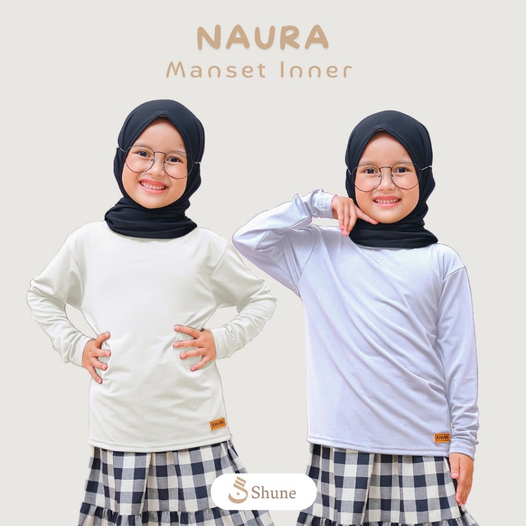 Shune - Manset Anak Polos Merah Putih Bahan Jersey Zoya - Naura Merdeka Series
