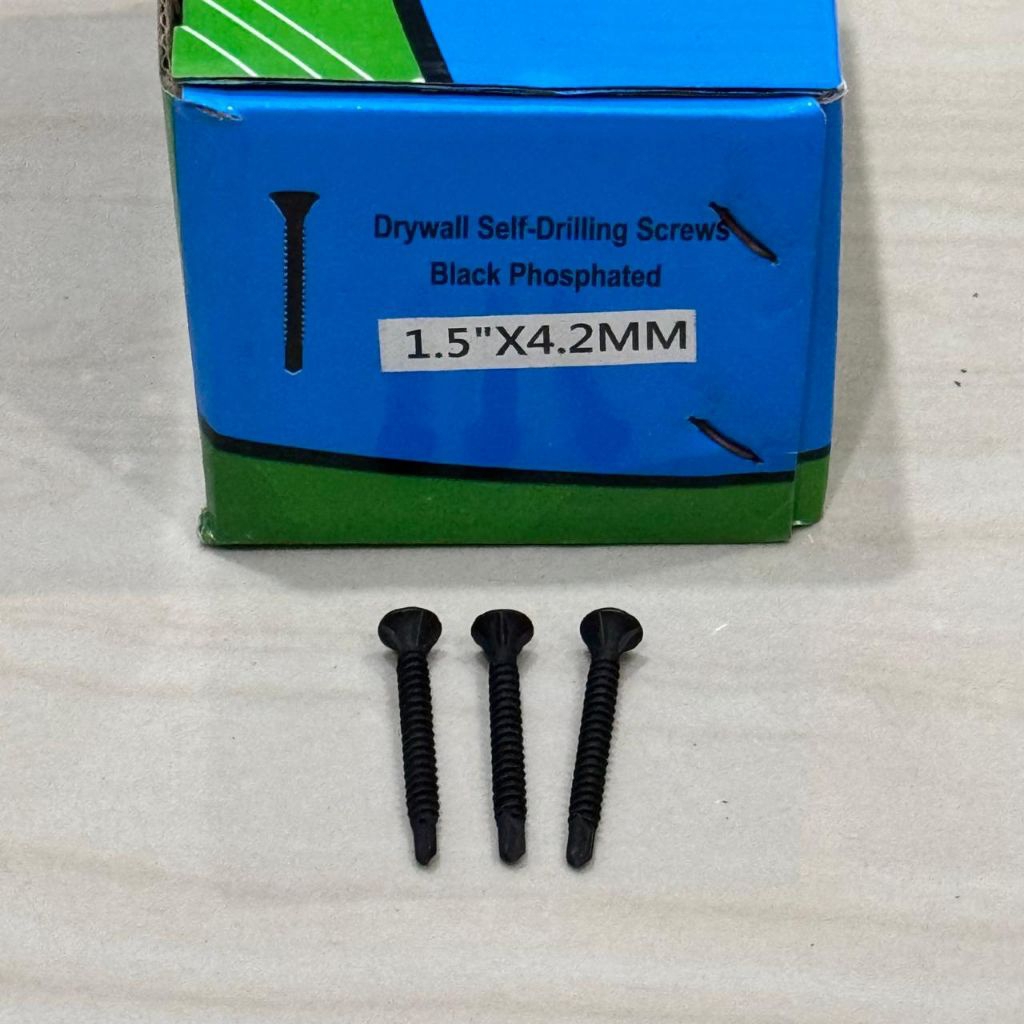 baut gipsum sds 1.5 inchi / baut hitam grc drywall self drilling Screws black phosphated 1-1/2 inchi