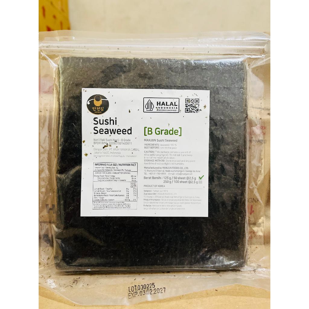 

Nori Korea Manjun Sushi Nori 50 lembar Grade B