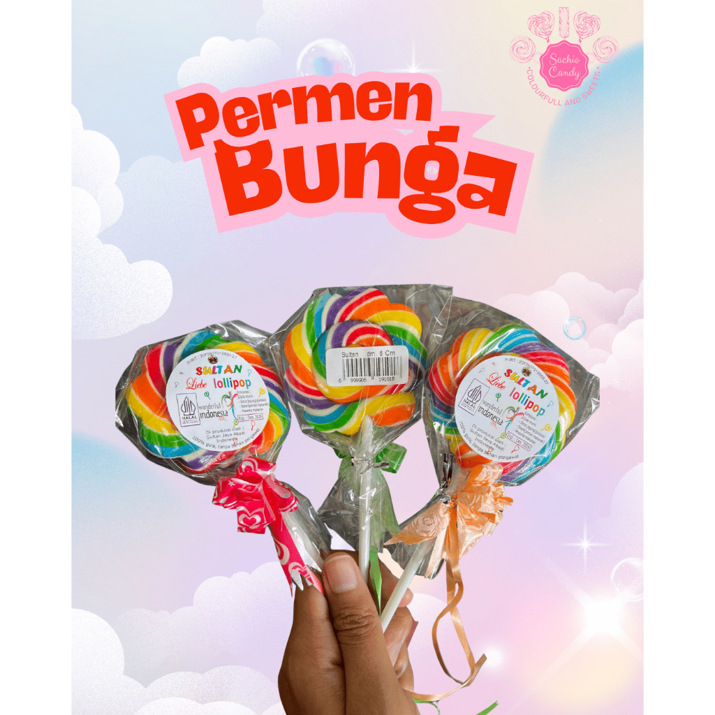 

Pemen Lollipop Macam bentuk/Permen Bunga/Permen Bintang/Permen Karakter/Lolipop Karakter/Souvenir/Hampers/Lolipop