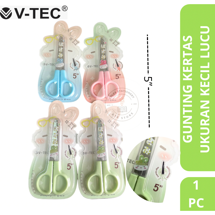 

[1 PC] Gunting Kertas Tajam Mini Lucu Boneka Warna Ukuran 5 Inch Stainless Steal Vtec 9005
