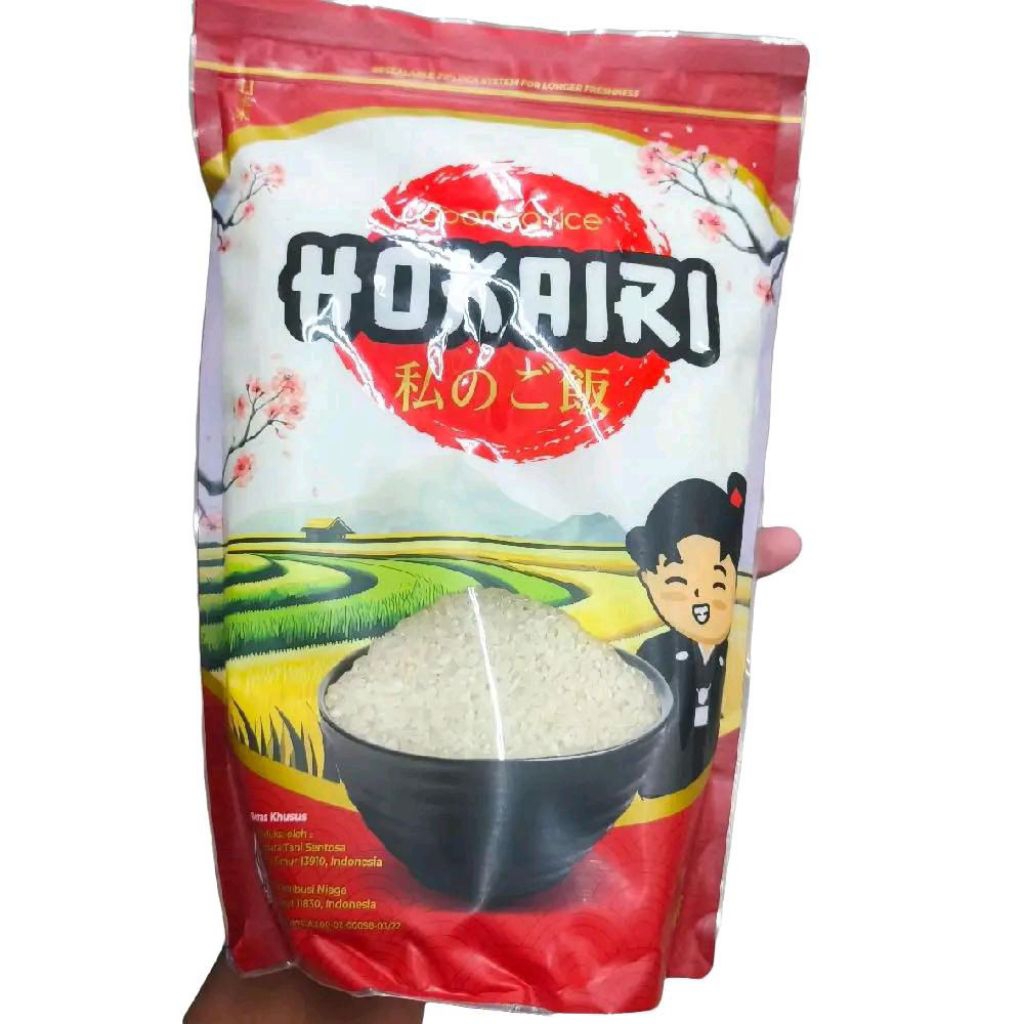 

Beras japonica hokairi japonica rice 2 kg