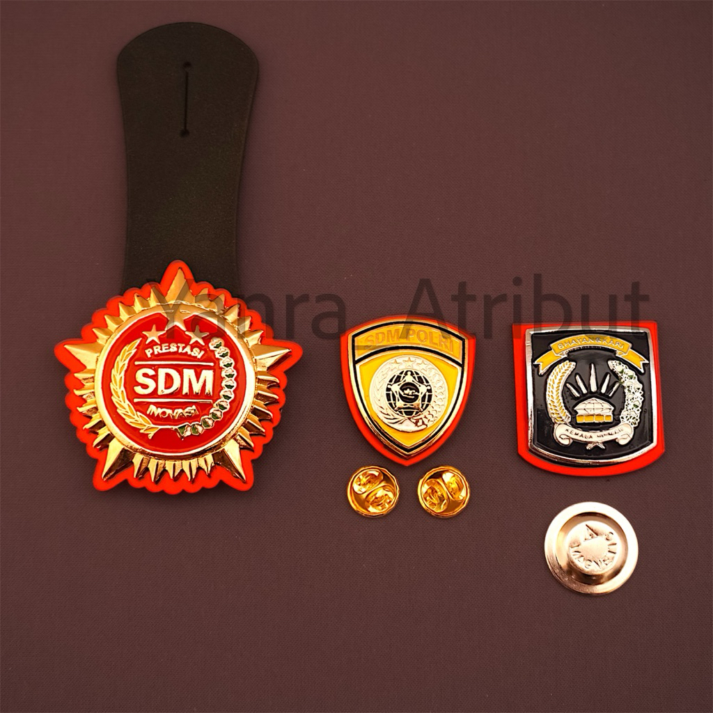 Pin Roda Sdm Polri / Bhayangkari Magnet Paku Gantungan