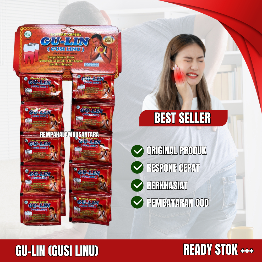 

Gulin Original Kapsul Sakit Gigi Dan Gusi Linu Isi 20 Sachet