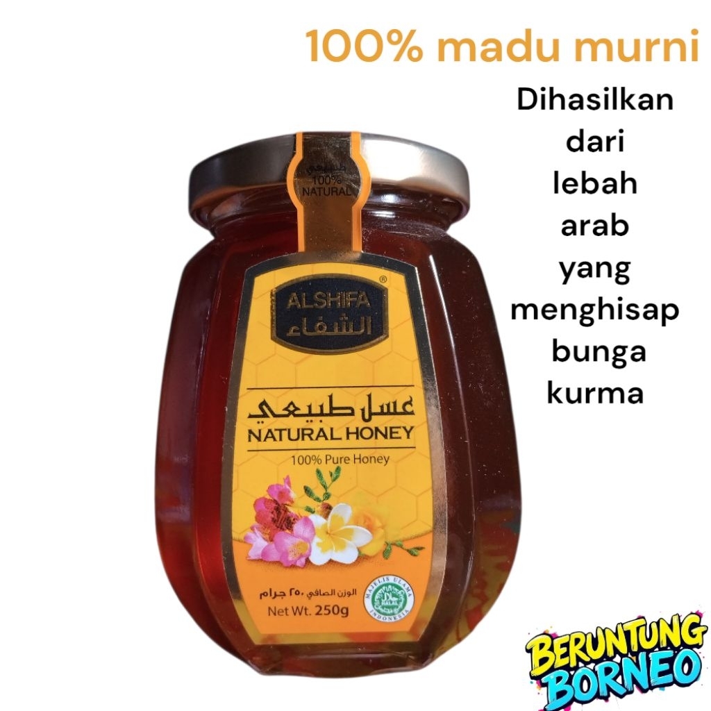 

madu murni alshifa 250 gram impor saudi arabia