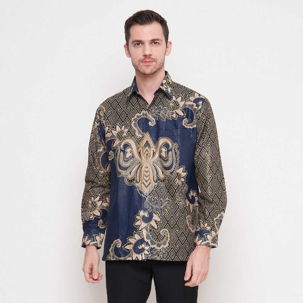 [Krisna Wahyu] Batik Pria Katun Prada Lengan Panjang