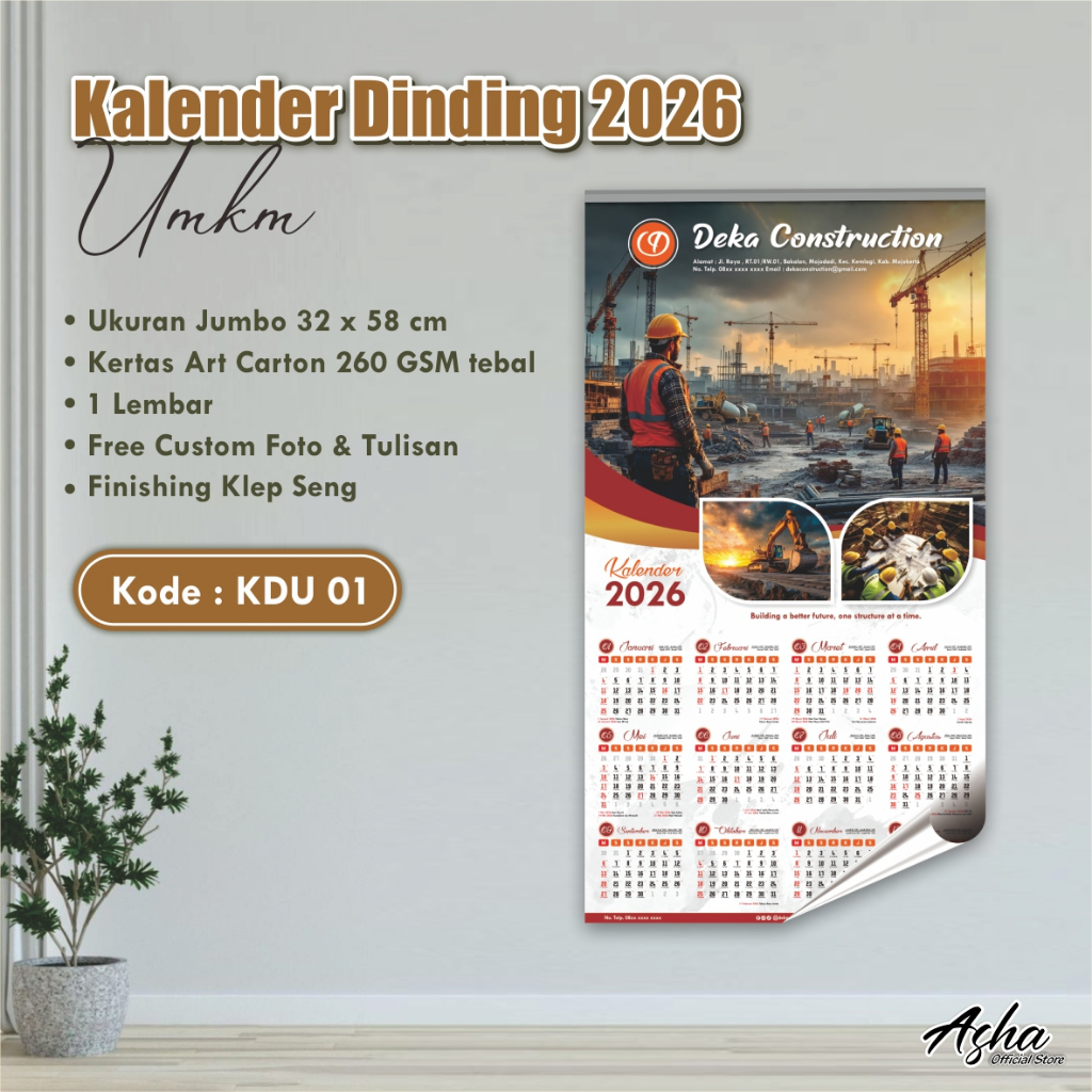 

KALENDER DINDING CUSTOM FOTO DAN TULISAN - CETAK KALENDER JUMBO GROSIR - KUD COCOK UNTUK UMKM