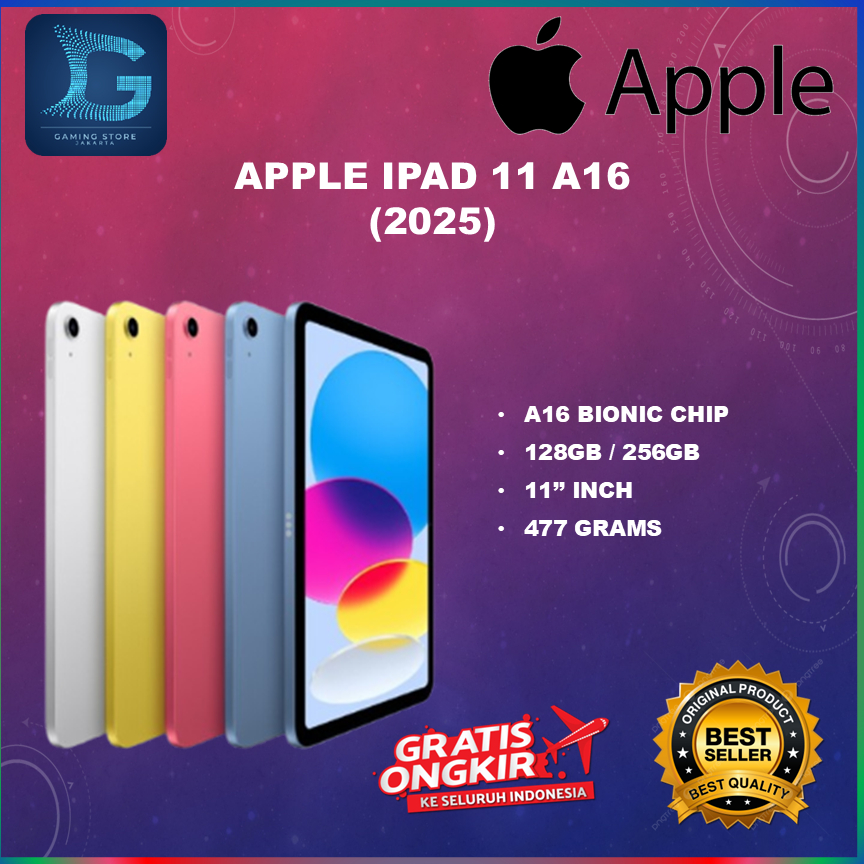 APPLE IPAD 11 2025 A16 128GB / 256GB WIFI 11 INCH GARANSI RESMI INDONESIA IBOX