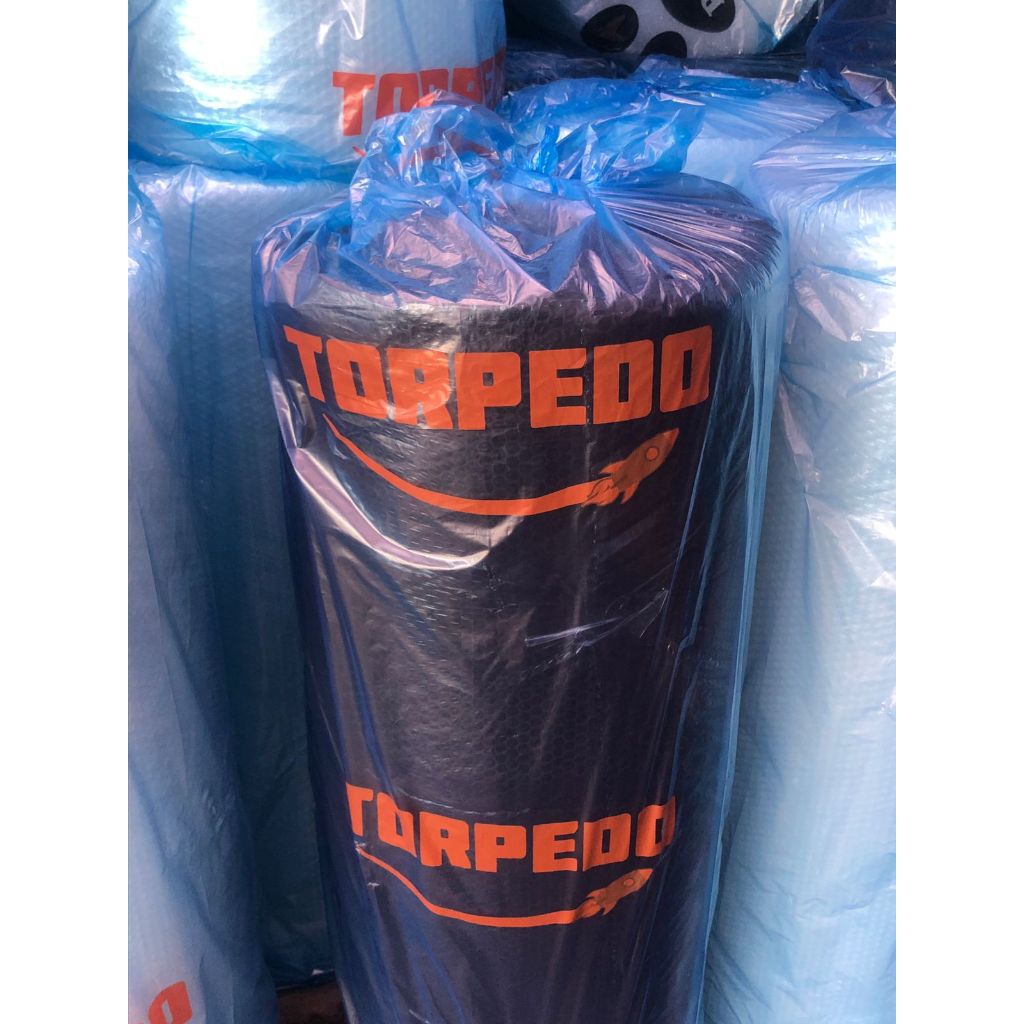 

BUBBLE WRAP TORPEDO PROMO EKONOMIS 3KG UKURAN 50M x 125CM BENING HITAM 1 ROLL
