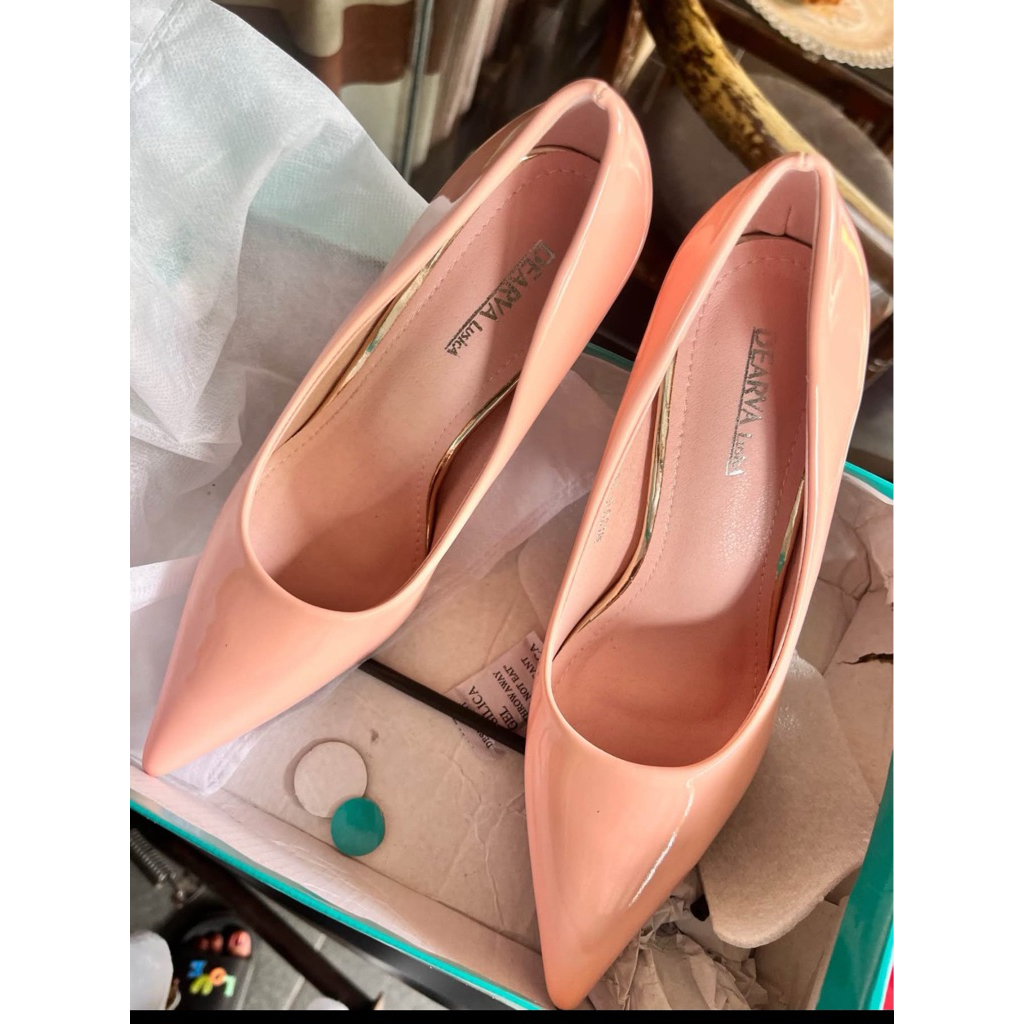 sepatu wanita/heels wanita/sepatu heels 9cm pink