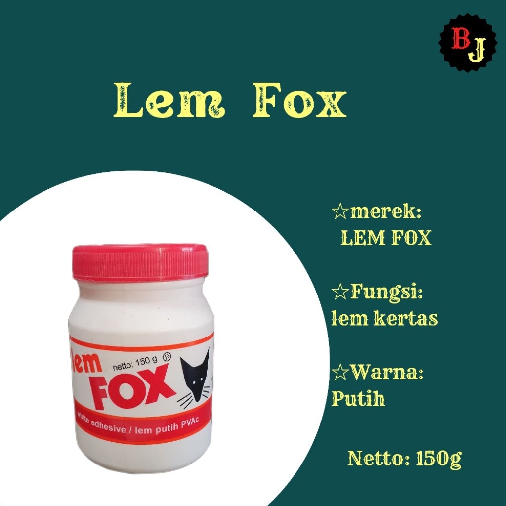 

Lem Fox Putih Botol 150 gr