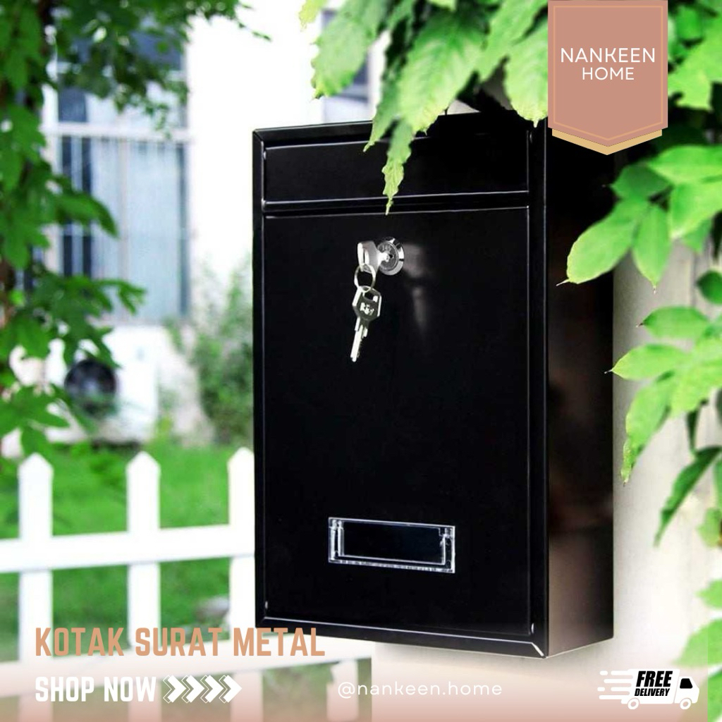 

nankeen - Kotak Surat Pos Metal/ Mailbox Outdoor with Lock/Metal Letterbox