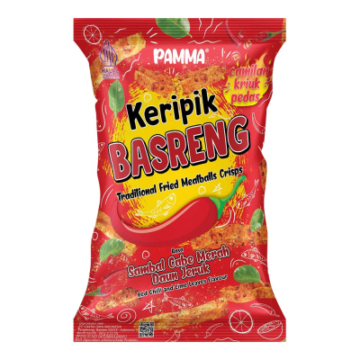 

Pamma Keripik Basreng Sambal Cabe Merah Daun Jeruk 60 g LMR