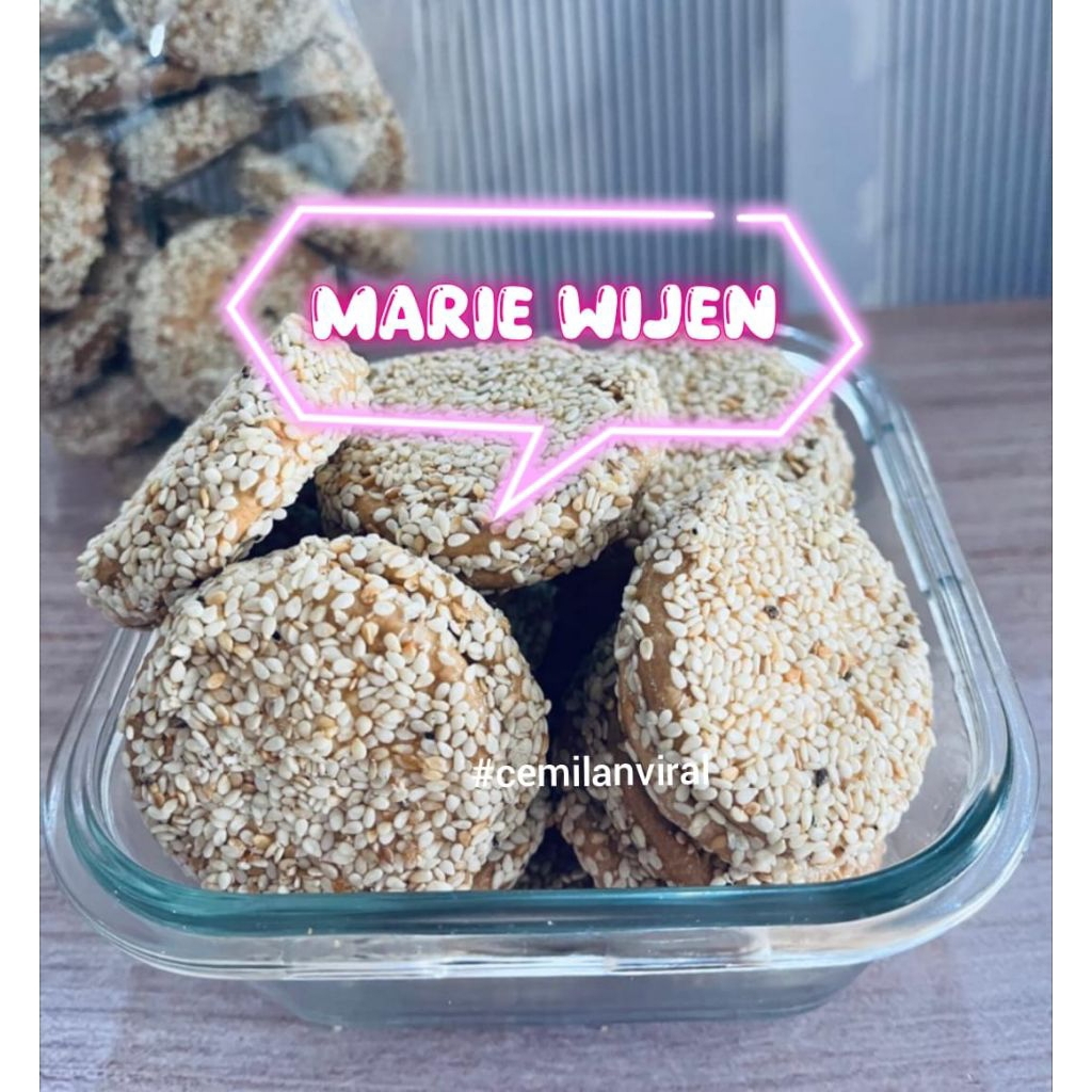 

Cemilan Viral Marie Wijen Roti Marie Lapis Wijen Gula Renyah Manis