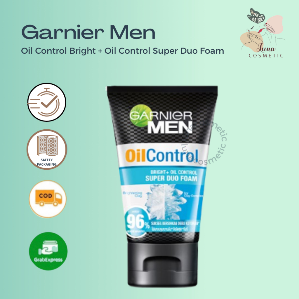 Garnier Men Oil Control Bright + Oil Control Super Duo Foam