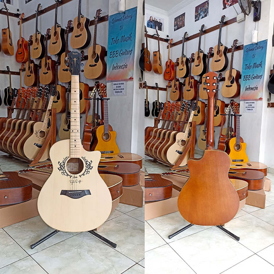 Gitar Akustik Fretboard Maple Gitar Akustik Spruce Gitar AKustik Elektrik Berkualitas