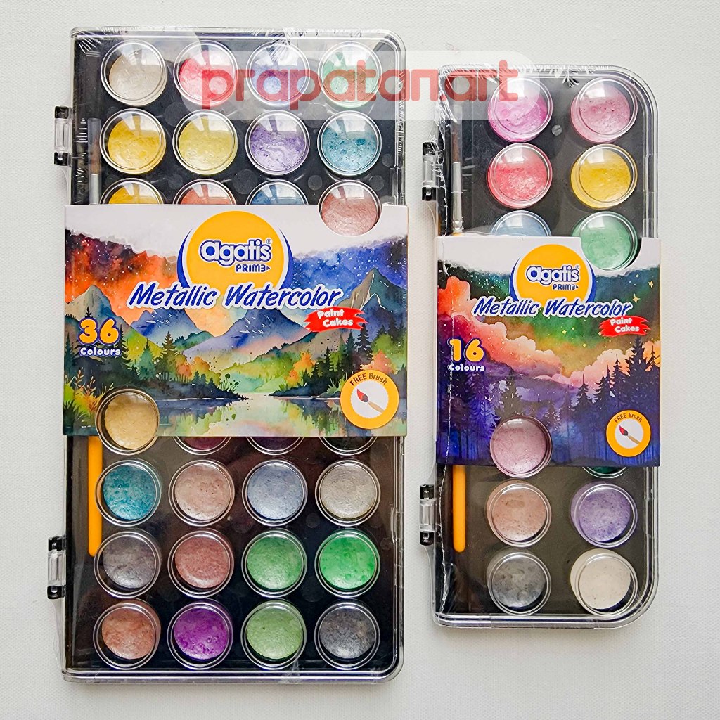 

Agatis METALLIC Watercolor Paint Cakes Set PPC-SDG | Cat Air Set
