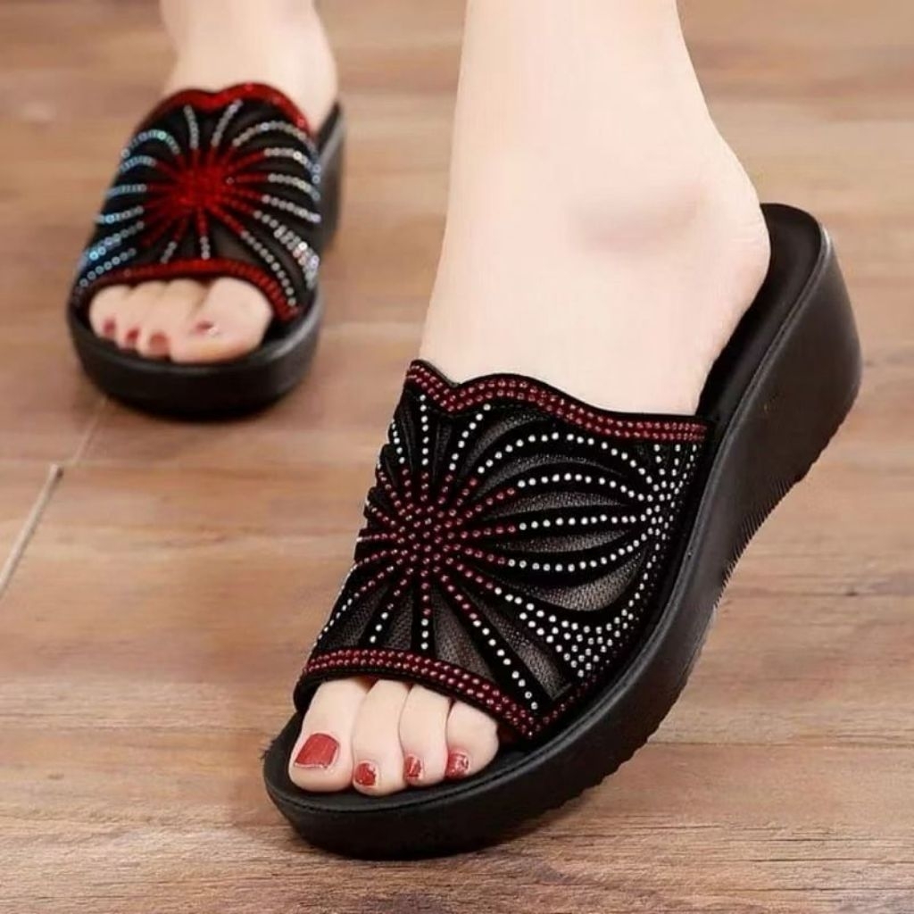 Wedges Sofiya/SANDAL SOFIYA WANITA HAK TERBARU/SANDAL SLOP WANITA TERMURAH/SANDAL SOFIYA/Sandal Wedg