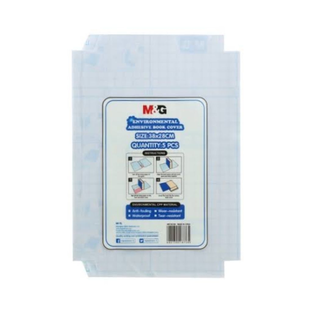 

M&G Adhesive Book Cover 38x28 cm / 45x33 cm – Sampul Buku Praktis