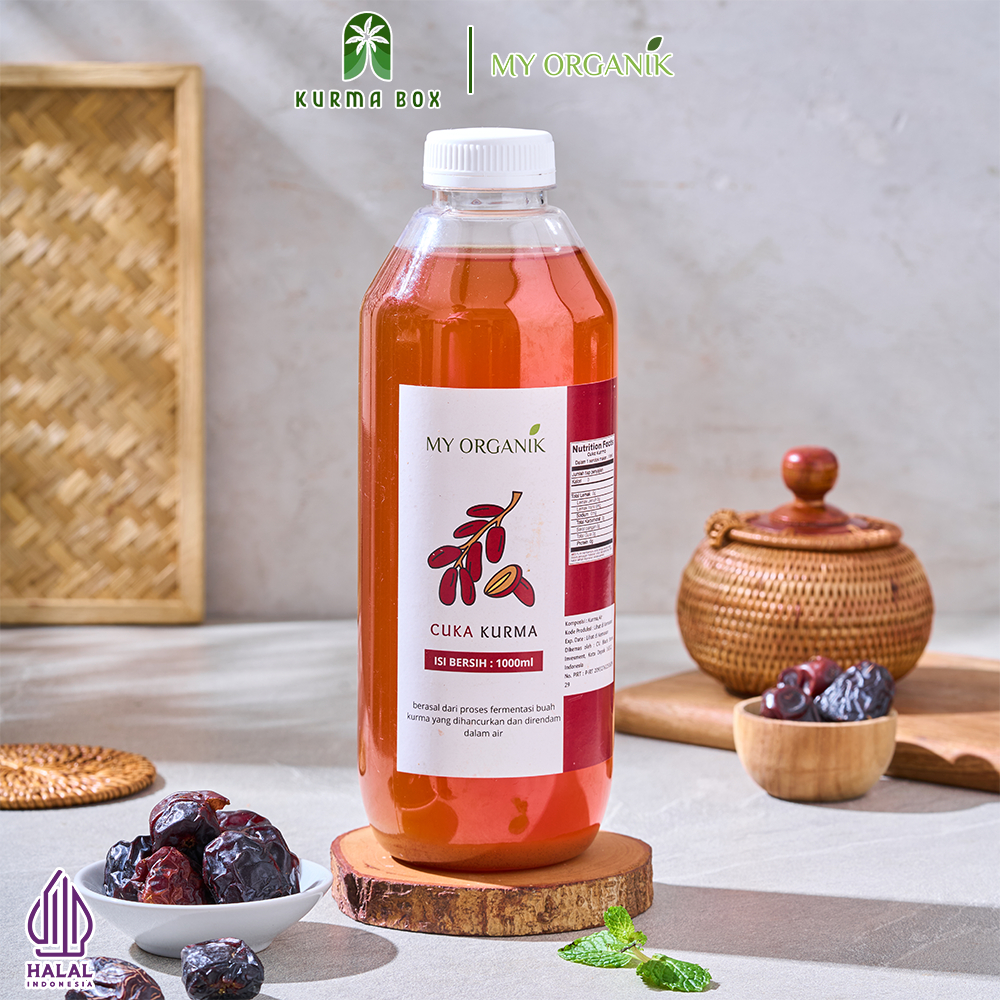 

My Organik Cuka Kurma Dates Cider Vinegar with Mother Organik Murni Untuk Diet