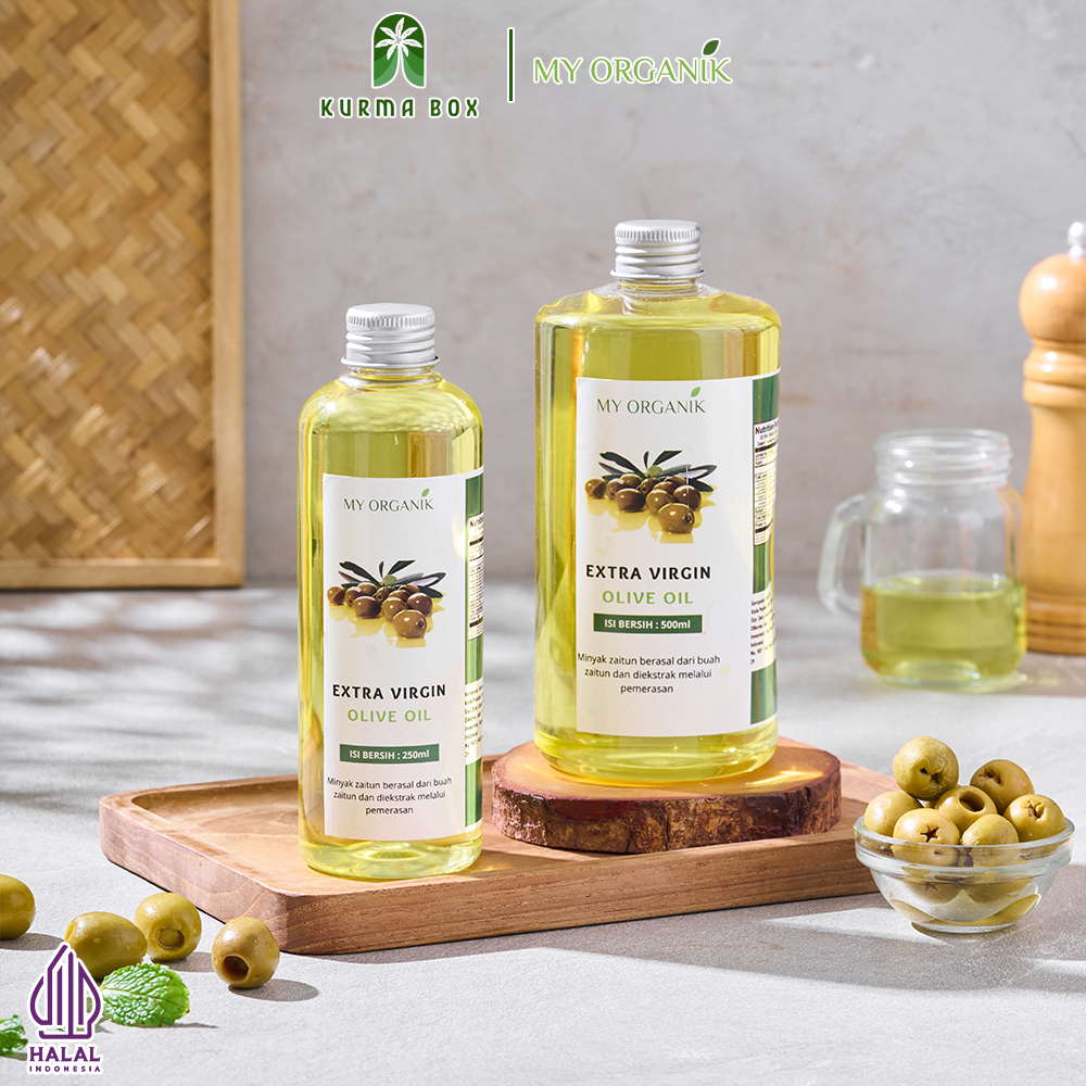 

My Organik EVOO Minyak Zaitun Murni Extra Virgin Olive Oil 500 ml 250 ml Untuk Makanan