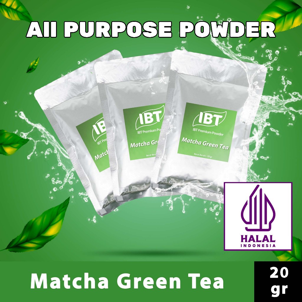 

Bahan Minuman Bubuk Rasa Matcha Green Tea IBT Premium Powder Sachet