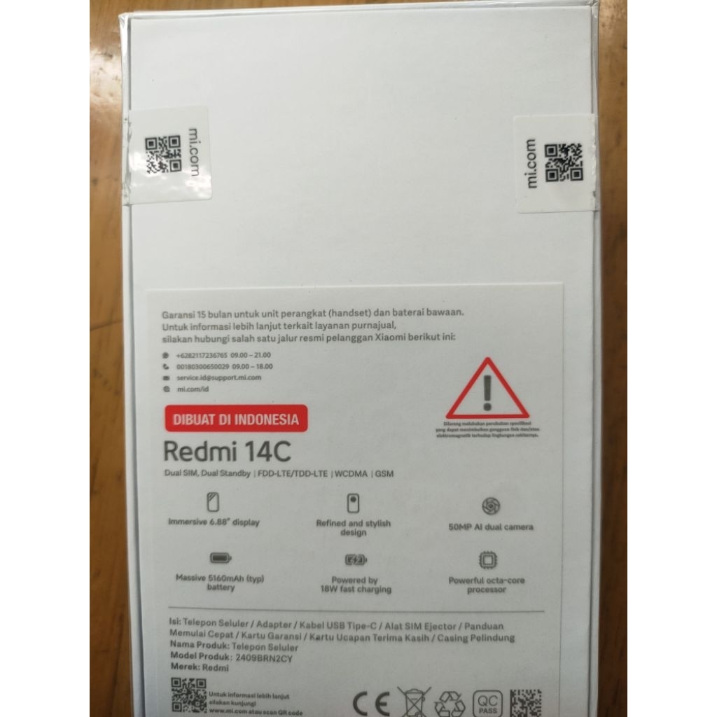 

kardus bekas redmi 14c hanyk kotak