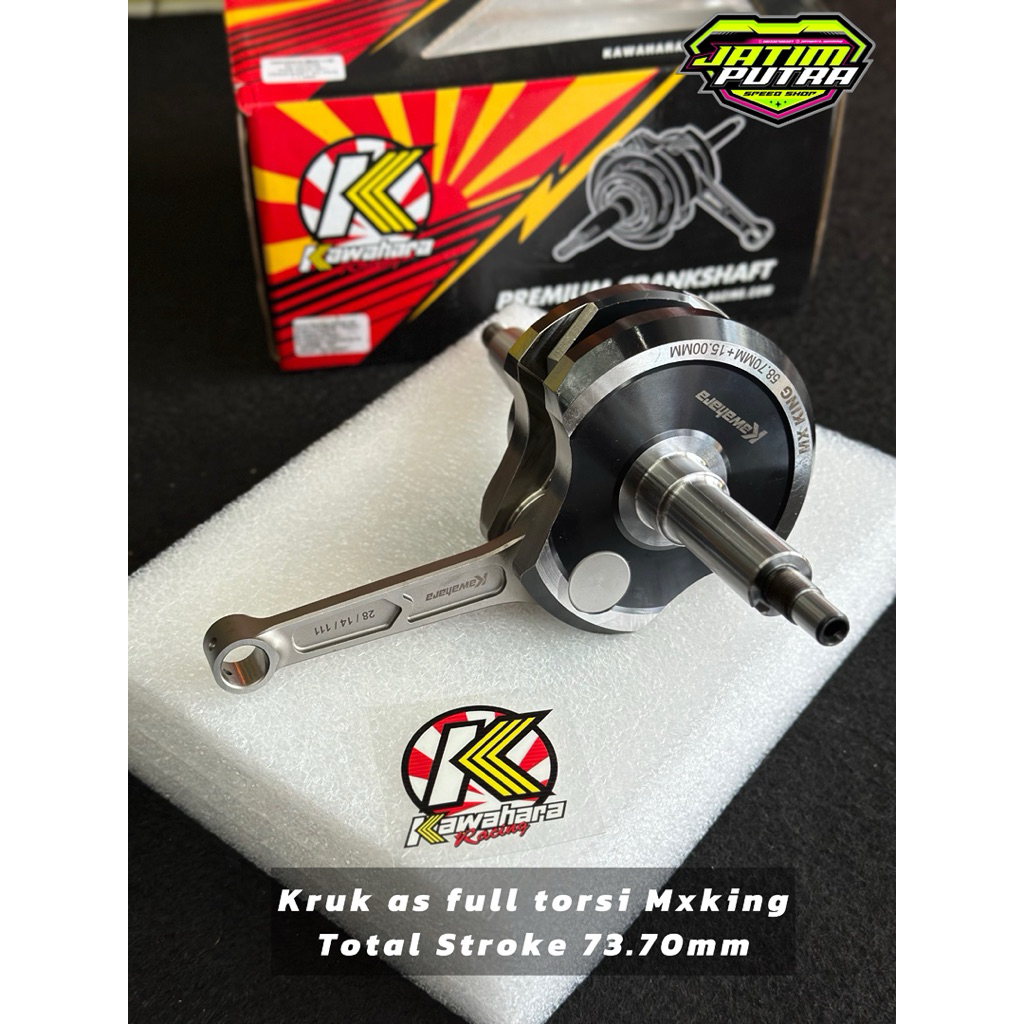 Kawahara kruk as super torsi mxking jack up +7.50mm total stroke 73.40mm mx old