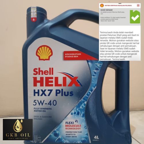 Oli Shell HX7 PLUS 5W-40 ORIGINAL