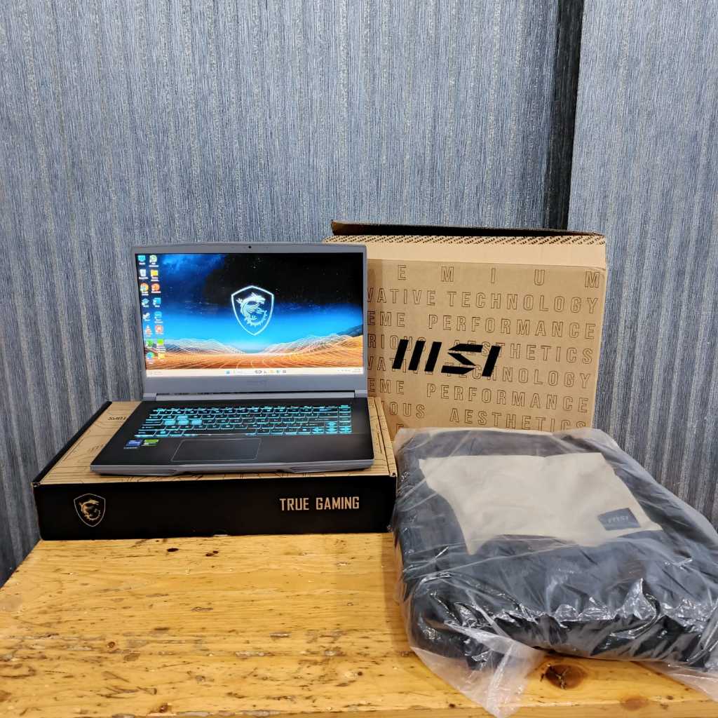 LAPTOP SECOND,Laptop Gaming MSI Thin 15 B12UC, Core I7 - 12650H, Gen 12Th, ##RTX3050 4GB/ Ram 16GB /