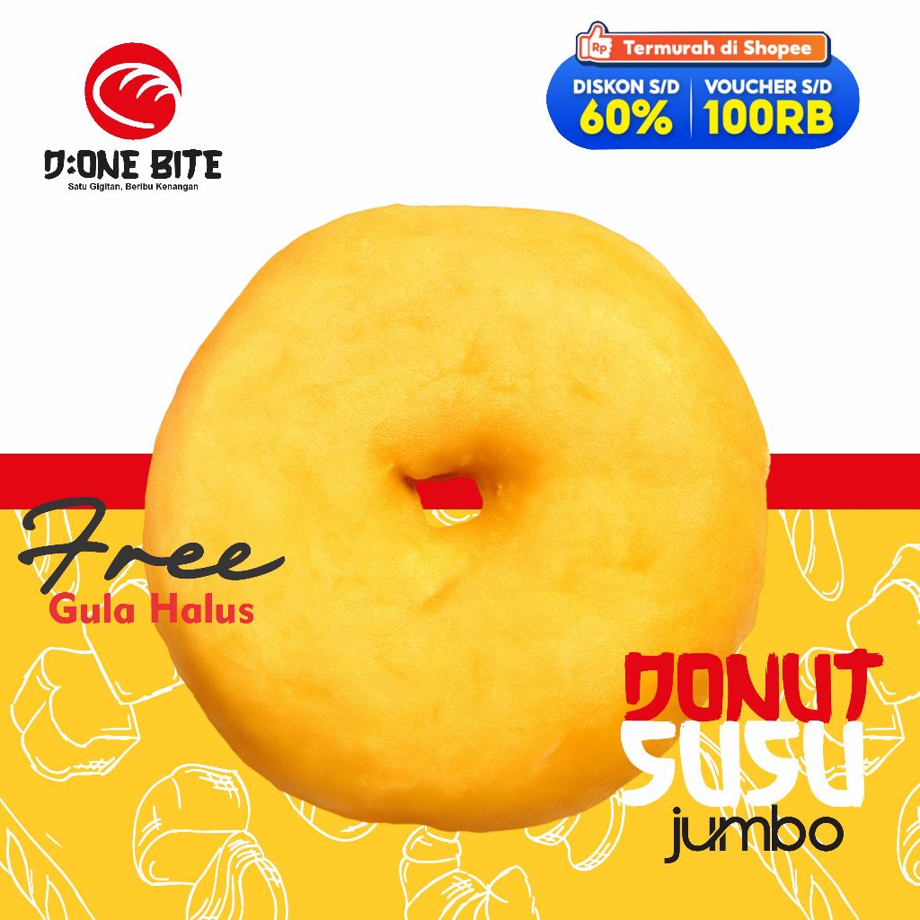 

Donut susu jumbo tektur lembut isi 10 - termurah dishopee
