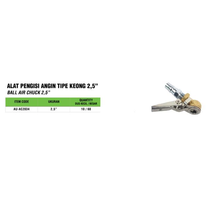 TEKIRO Alat Pengisi Angin Ball Air Chuck 2.5" AJ-AC2034 Alat Isi Angin Keong Tekiro Hand Tools - TEK