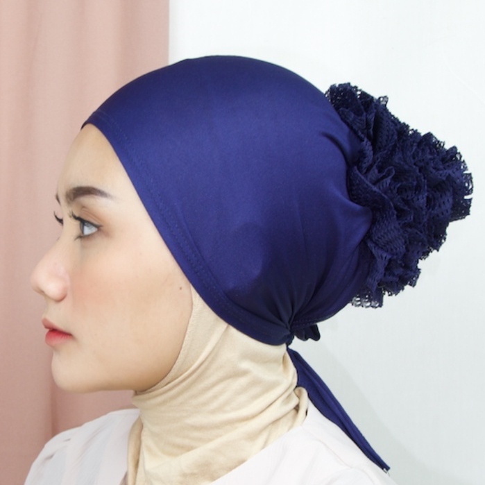 Ciput Turki Cepol Brukat Jumbo Premium – Inner Hijab Anti Melorot, Bervolume