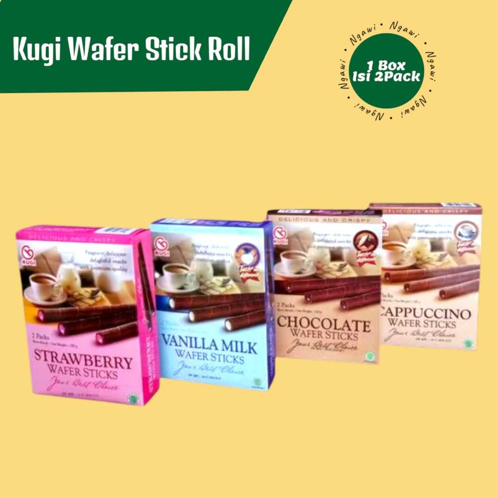 

Kugi Wafer Stick Roll 120gram, Oleh Oleh Ngawi