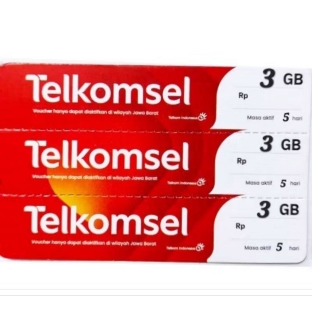 Voucher Data Telkomsel 3GB 5 Hari Zona 1 Sulawesi
