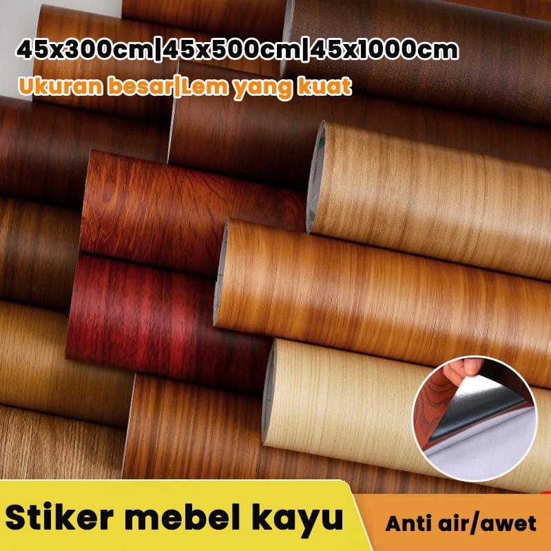 【profesional】stiker kayu wallpaper motif kayu wallpaper motif kayu panel stiker meja kayu stiker lem