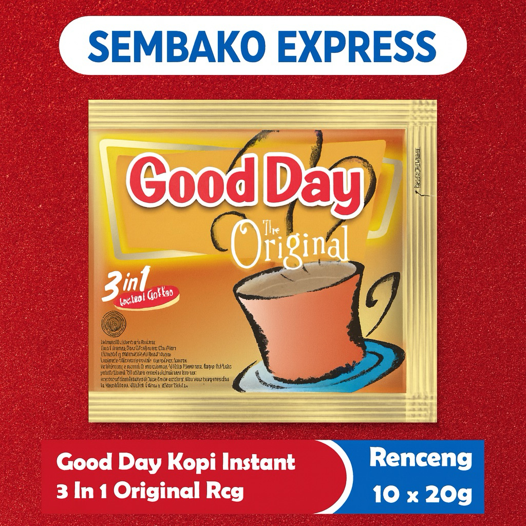 

Good Day Kopi 3in1 Original Renceng 10 x 20g – Rasakan Harimu Lebih Nikmat!
