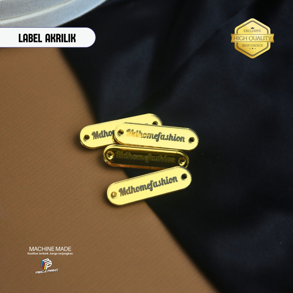 

LABEL AKRILIK / LABEL HIJAB / LABEL BAJU / CUSTOM LABEL / LABEL HIJAB BRANDING ( FREE DESIGN )