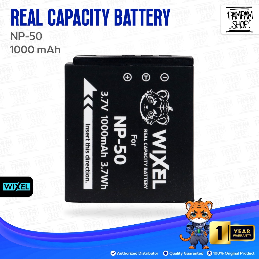 WIXEL Baterai Kamera NP-50 for FujiFilm FinePix F50fd F60fd F70EXR F72EXR F75EXR F80EXR F100fd F100E