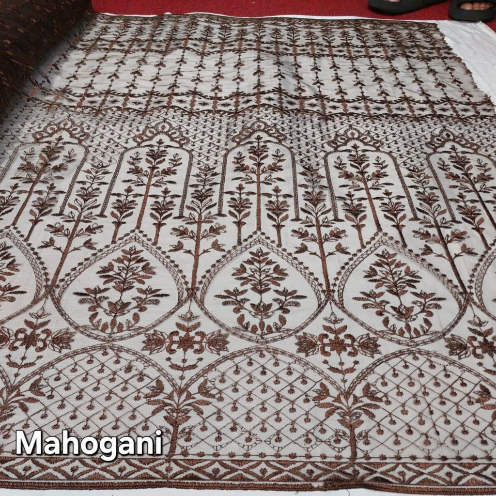 Kain bahan tile bordir sapto premium / kain tile sapto mewah