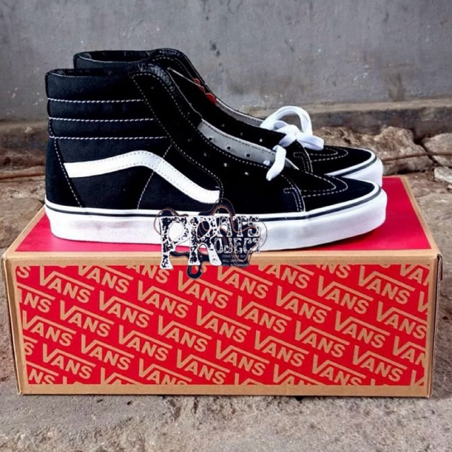 Vans Sk8 Hi Classic Black White Original Resmi PT Navya