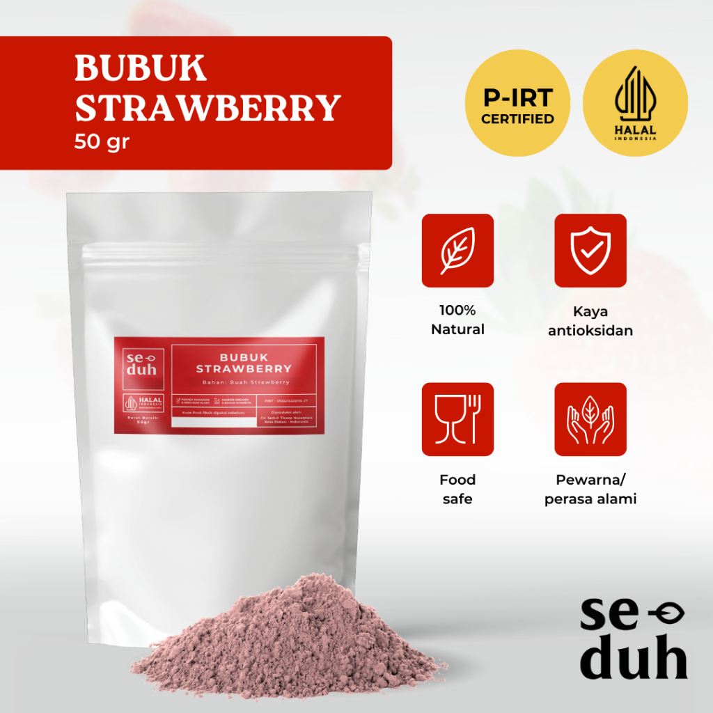 

SEDUH TEA & TISANE | Bubuk Extract Strawberry / Strawberry Extract Powder / Fruit Powder 50 gram