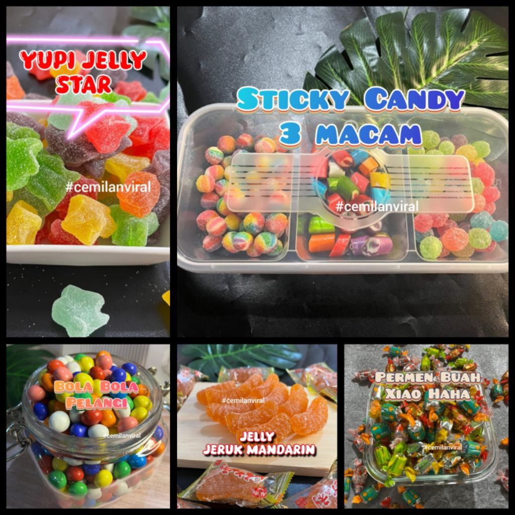 

Cemilan Viral Paket Permen Mix Jelly Candy Snack Manis Food Makanan Segar