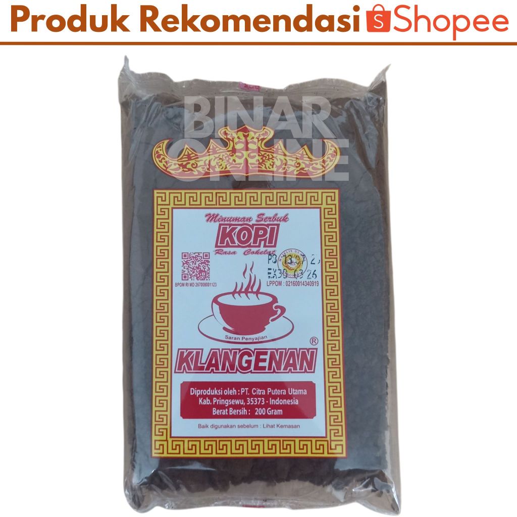 

Kopi Bubuk Klangenan 200 gram Robusta Asli Pringsewu Lampung Murah Kopi Kelangenan