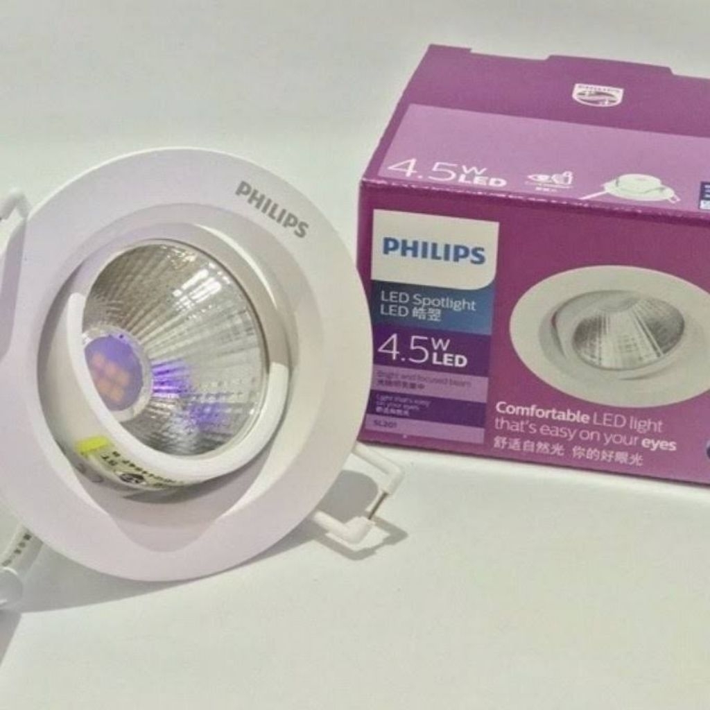 Philips LED Spotlight 4,5 Watt Kyanite SL201 Warm White 2700K | Lampu sorot Downlight