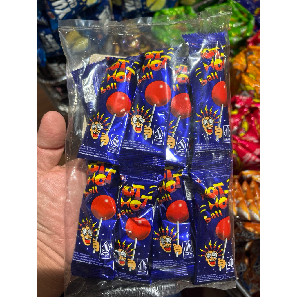 

HOT HOT BALL 7gram Lolipop isi 16pcs