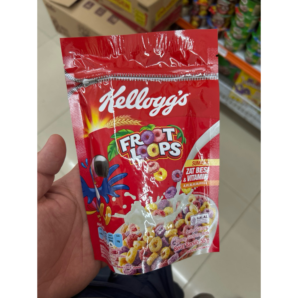 

Kelloggs froot Loops 55gram pouch