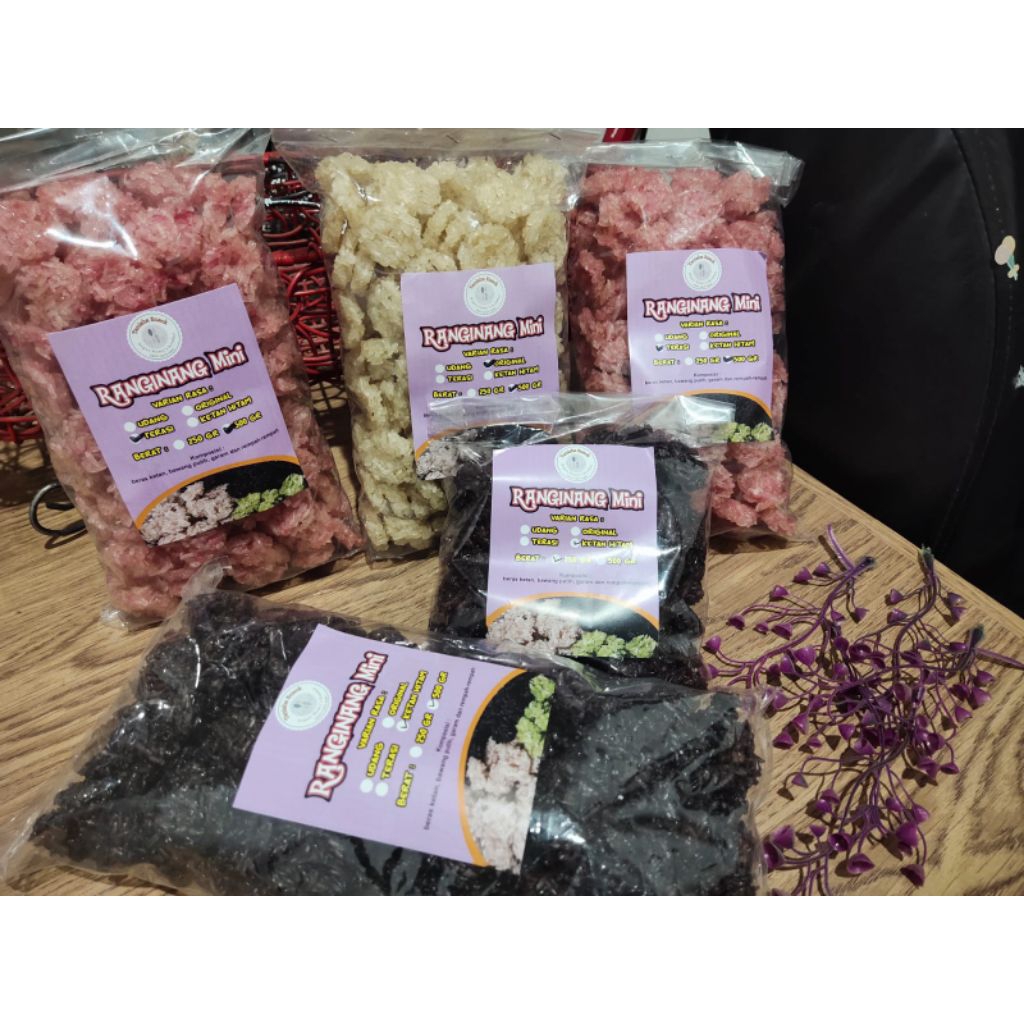

Rangginang mini mentah terasi