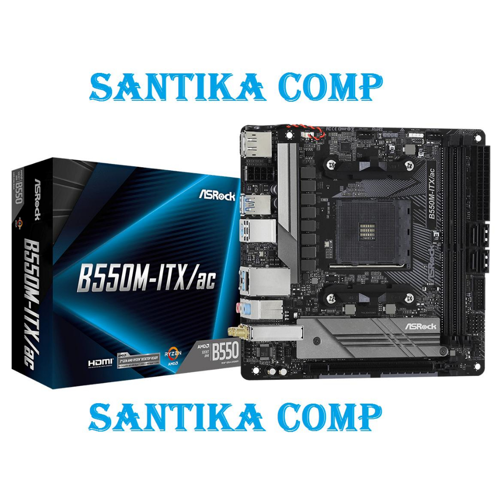 ASROCK B550M-ITX/AC MOTHERBOARD AMD MINI ITX + WIFI + BT