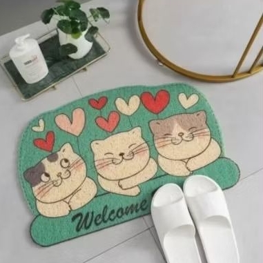 L4 - Keset Lantai Anti Slip Model Minimalis | Keset Aesthetic | Keset Ruang Tamu | Lap Kaki Bhan Bih